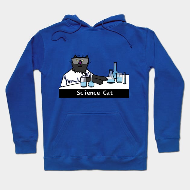 Science Cat Hoodie by ellenhenryart